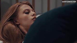 Lesbian Step Sisters - Masturbating Side By Side