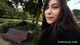 Anal sex for brunette amateur outdoor