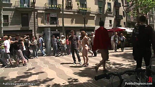 Teen gang bang fucked in public