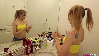 Tiny Teen Kristy got CREAMED