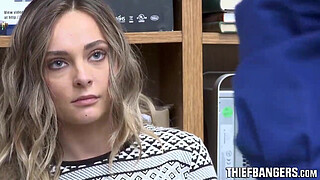 Loss Prevention Officer Fucks Blonde Rebellious Teen Thief