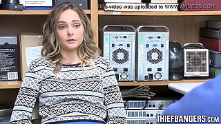 Loss Prevention Officer Fucks Blonde Rebellious Teen Thief