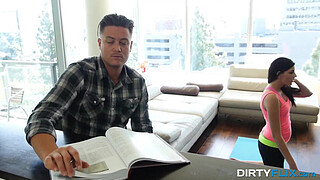 Dirty Flix - Rough fuck for yoga stepsister Miranda Miller