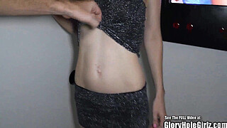 Glory Hole Skinny Small Tit Teen Sucking Penis