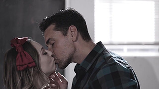 Teen student Lily Larimar was acting a horny cheerleader and her teacher liked her acting