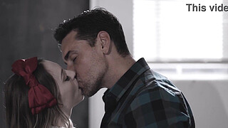 Teen student Lily Larimar was acting a horny cheerleader and her teacher liked her acting