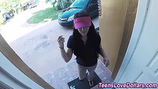 Teen fucks for cash tip