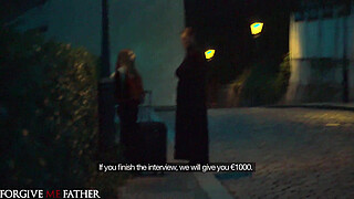 DEVIANTE - Anonymous Italian runaway 21yr old student kicked out for sneaking out with her boyfriend picked up by the mobile confession van for a rough hard fuck by older guy offering money for dirty nasty sex