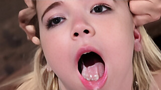 Blonde submissive gets rough submissive training