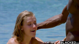 BLACKED Strong black man fucks blonde tourist on the beach