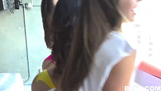 Teen amateurs facialized