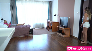 European teen stepsister Rebecca Volpetti was very bored on vacation with stepbro