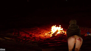 Genuine anal virgin is tied up in desert at night for anal and booty to mouth training with fingers and some hard paddling -- from a real rough sex and domination documentary (Brooke Johnson)