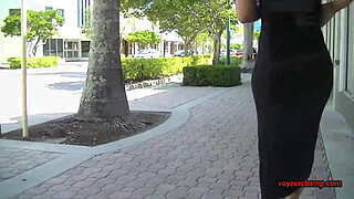 Upskirt Wife # 2 & 3 - Nikki Brazil Showing Off That HOT Latina Arse in a tight dress and very short skirt!!! HD