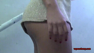 Upskirt Wife # 2 & 3 - Nikki Brazil Showing Off That HOT Latina Arse in a tight dress and very short skirt!!! HD