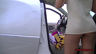 Upskirt Wife # 2 & 3 - Nikki Brazil Showing Off That HOT Latina Arse in a tight dress and very short skirt!!! HD