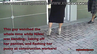 Upskirt Wife # 2 & 3 - Nikki Brazil Showing Off That HOT Latina Arse in a tight dress and very short skirt!!! HD
