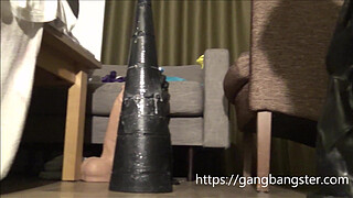 Sexy Blonde Wrecks the Ass with Huge Toy *** My Free Room www.camgangster.com/siswet19