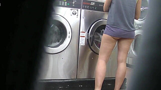 Helena Price Public Laundry Upskirt Flashing Tease! Exhibitionist MILF Vs Voyeur at the laundry! (Part2)