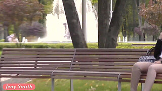 Wrong moment to ask her for a date. Caught wearing crotchless pants