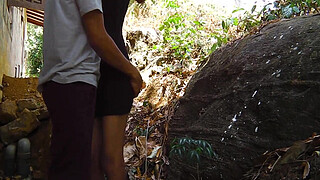 sri lankan skinny chick fuck outdoor with neighbour