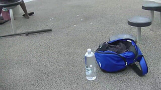 Upskirt Wife 27 - Heather Silk flashing her shaved pussy to voyeurs in public park!