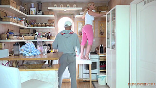 Your stepsister accidentally stuck on your hard penis!!! Taboo sucking!