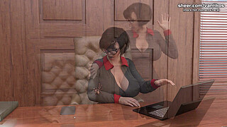 My Cute Roommate | Hot with big tits gets horny and a big dick fucks her wet pussy | My sexiest gameplay ents | Part