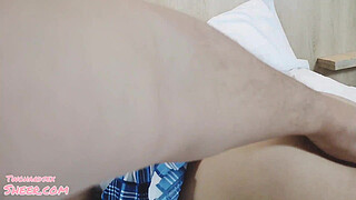 I take my student stepdaughter to a room to seduce her and give her a fuck colegiala.