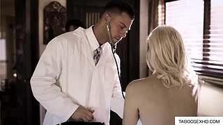 step Daughter get help from dad with anal problem