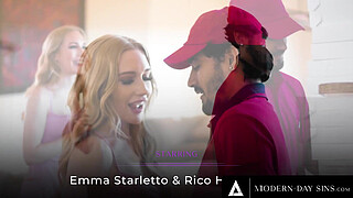 MODERN-DAY SINS - Horny Tutor Emma Starletto Fucks The Pizza Guy In Front Of Her Teen Students!