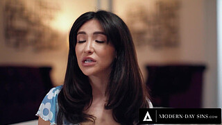 MODERN-DAY SINS - Tiny Bitch's FIRST INTERRACIAL DOUBLE PENETRATION 3SOME! BIG BUTT CUM BLASTS!