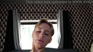 Lesbian teen tries cock for the first time