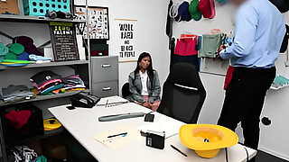 Tiny asian thief sucks a big black dick