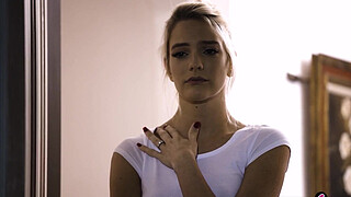 Horny husband fucks the nanny April Olsen in front of his wife Kenna James