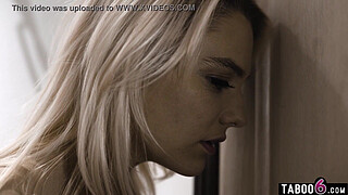 Horny husband fucks the nanny April Olsen in front of his wife Kenna James