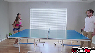 Strip pong ended in skinny latina teen stepsisters Angelica Cruz pussy