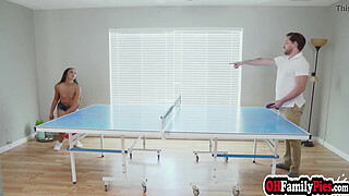 Strip pong ended in skinny latina teen stepsisters Angelica Cruz pussy