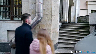 Dirty Flix - Nerdy teen Bella Gray fuck and cum eating