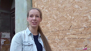 GERMAN SCOUT - CUTE TEEN KINUSKI TALK TO REAL LEG SHAKING ORGASM CASTING