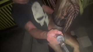 WIFE SHOWING OFF ON THE STREET DRIVING THE GUYS CRAZY