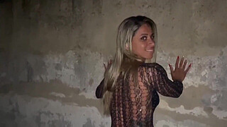 WIFE SHOWING OFF ON THE STREET DRIVING THE GUYS CRAZY