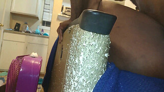 Thot in Texas - Shaved African American Cunt Thick Oozing Creampie in ebony Milf