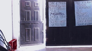 Receiving the half-naked delivery man, this unknown boy is surprised to see me in my underwear, I show him my butt and the lucky guy gropes my buttocks (Comments in English) Real homemade recorded with a <censored> by my cuckold husband