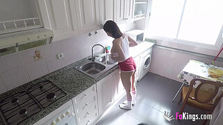 Gisela and her ENORMOUS BOOBS love seducing any guy that come to her place