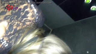 Cristina Almeida in her first two Gloryholes held in the center of São Paulo, her husband films her sucking strangers inside the cabin with holes, takes it in her pussy, in the booty without a condom and swallows a lot of milk