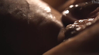 Twice filled pussy with cum and whipped it inside like cream