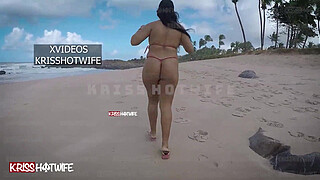 Going To Meet A Hot Friend On The Beach And Taking The Time To Show Me With My String Bikini. Full Video on RED
