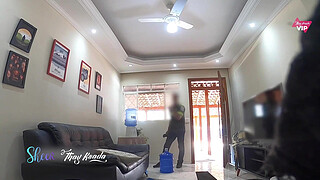 I received the delivery guy without panties and asked him to put the medicine on my foot