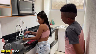 ENJOYING MY WIFE IN THE KITCHEN